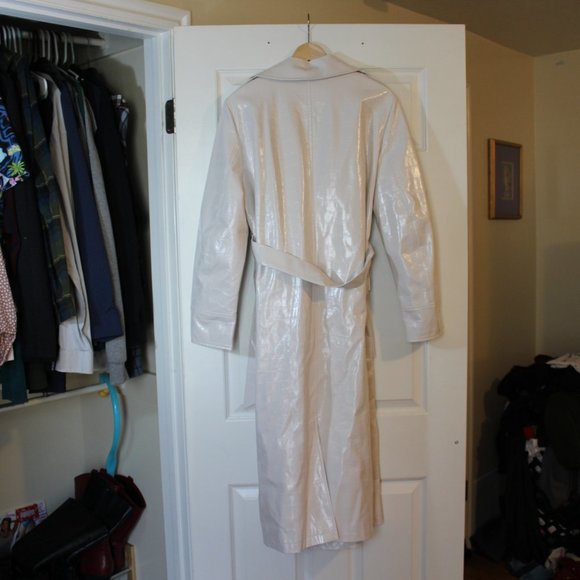 Topshop White Trench Coat Size 14 - Picture 5 of 6
